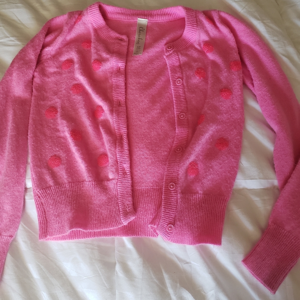 Girls pink sweater / cami